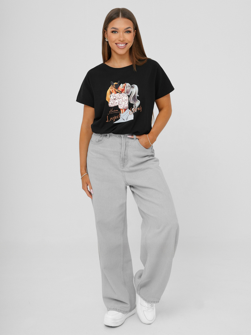 Dámske Tričko Čierne OZONEE JS/95T2575/3