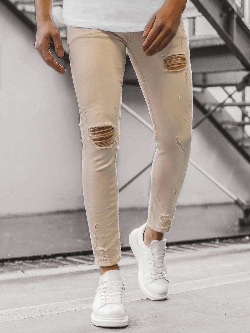 Pánske rifle béžové/B OZONEE DP/583