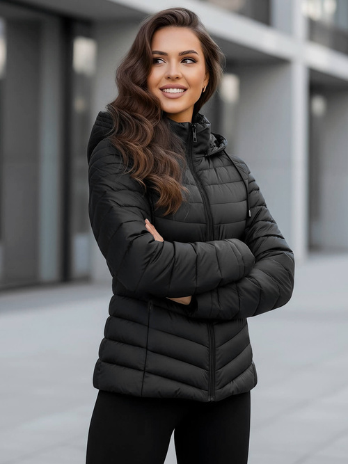 Dámska Bunda Čierna OZONEE JS/11Z8226Z