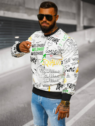 Pánska Mikina Biela OZONEE JS/8B1228/1