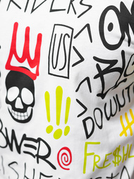 Pánske Tričko Biele OZONEE JS/8T1212/1