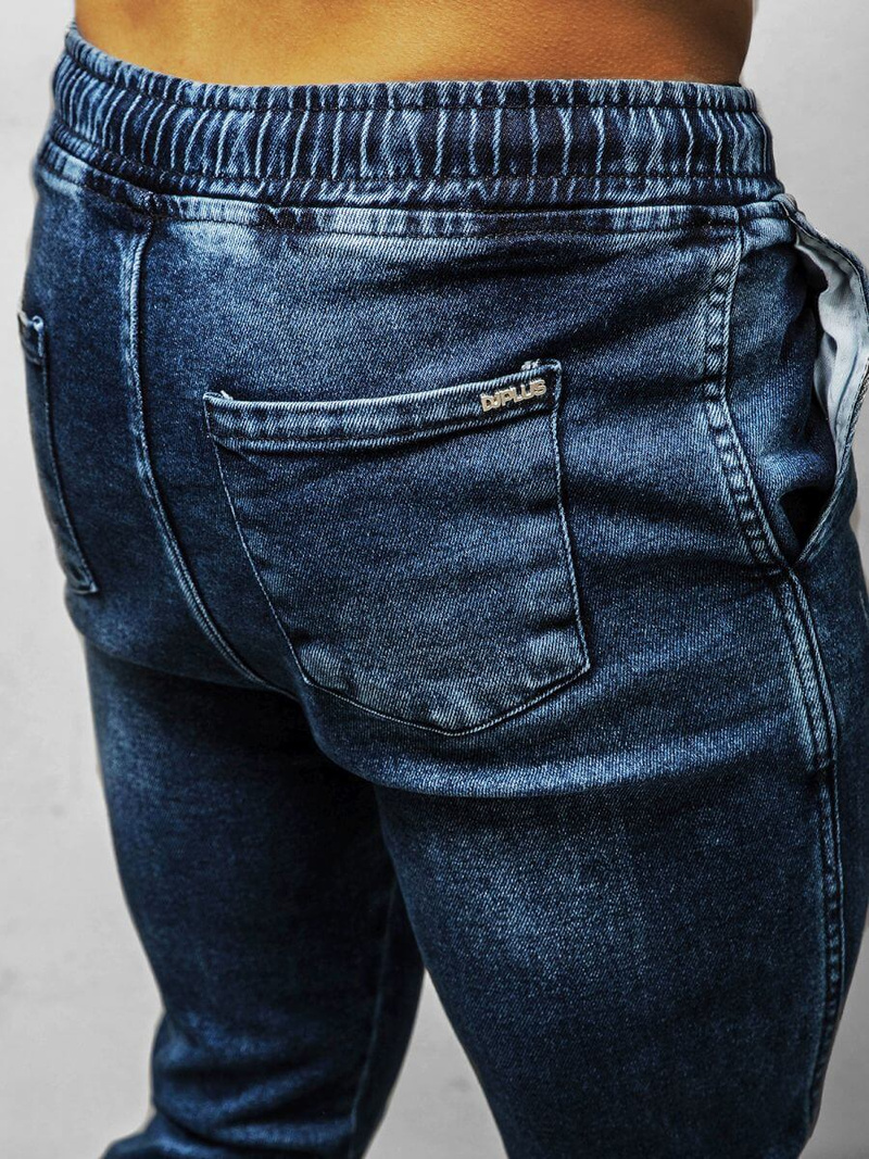 Pánske jogger rifle Tmavomodré OZONEE DJ/5672