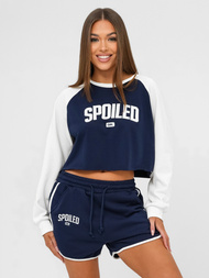 Dámska dvojdielna tepláková súprava námornícke modré-biele OZONEE JS/M58631AB