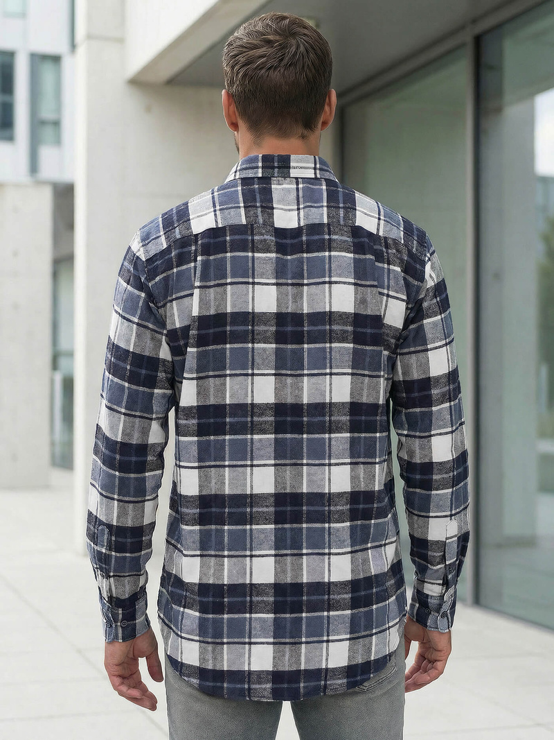 Pánska Košeľa Námornícka Modré OZONEE V/V175Z