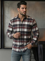 Pánska Košeľa Bordová OZONEE V/V174Z