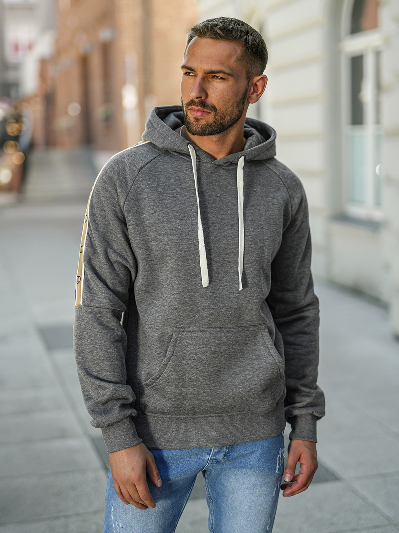 Pánska Mikina Grafitová OZONEE JS/8B1730/5