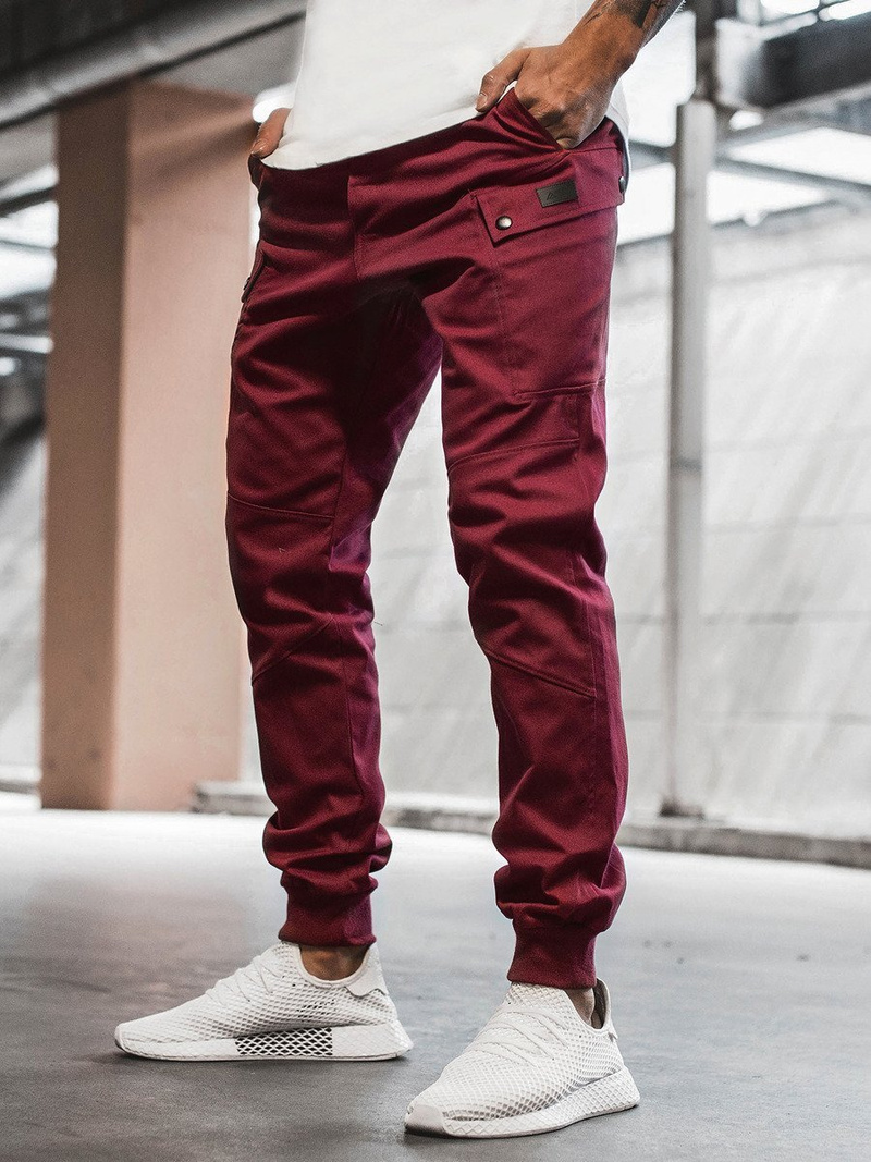 Pánske jogger nohavice Bordové OZONEE O/11103