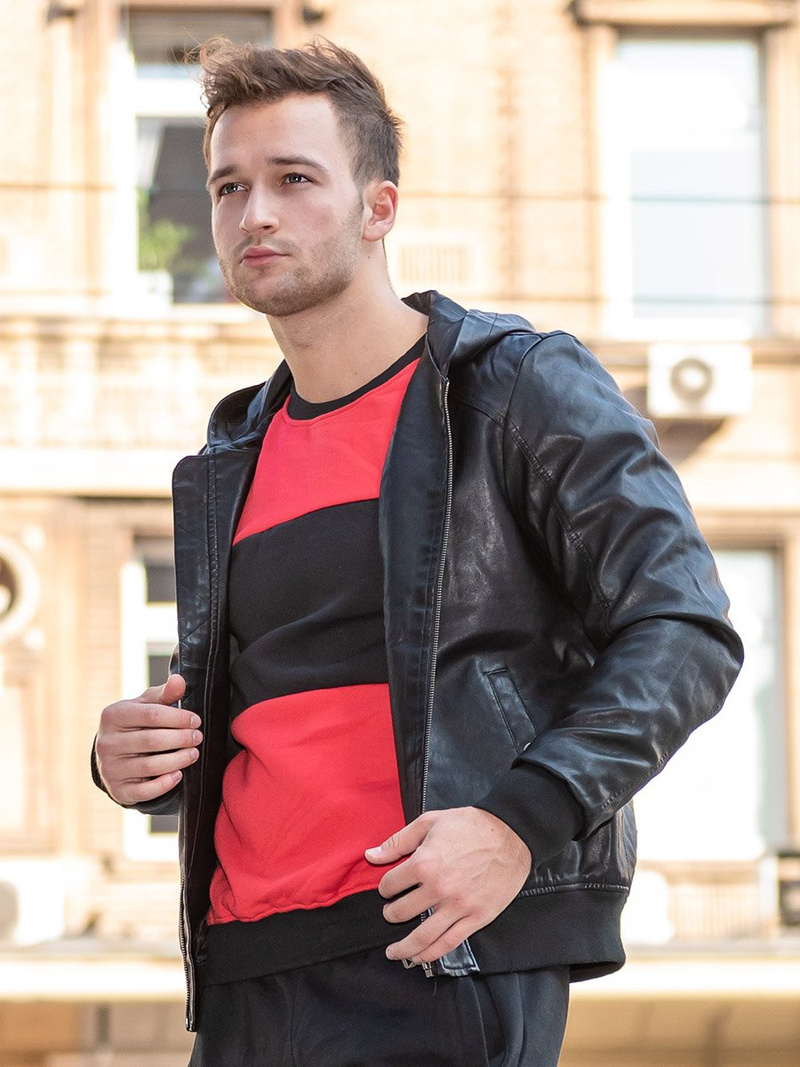 Pánska Bunda Čierna OZONEE N/5003/18Z