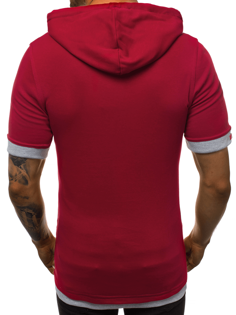 Pánske Tričko Bordové OZONEE O/1273Z