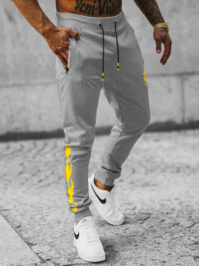 Pánske Tepláky Sivé OZONEE JS/K10237Z