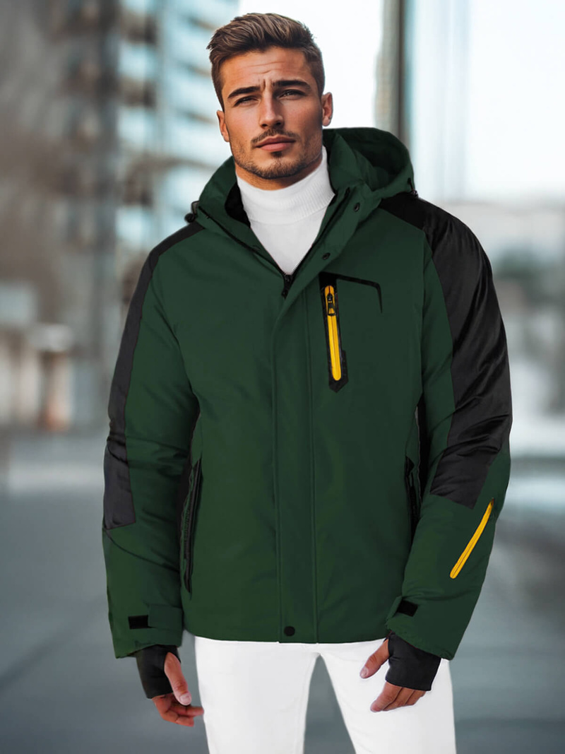 Pánska Bunda Tmavo-Zelená OZONEE JS/91M9905/136Z