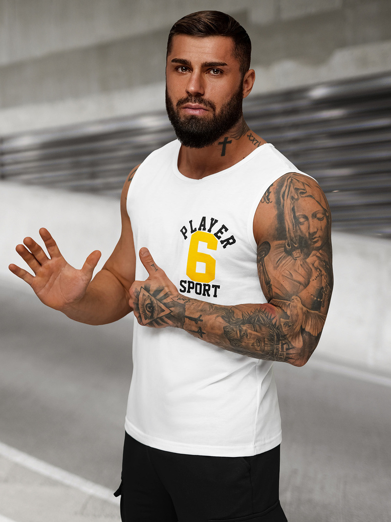 Pánske tielko Biele OZONEE JS/8B1717/1Z