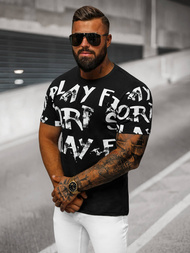 Pánske Tričko Čierne OZONEE O/8T1280/3