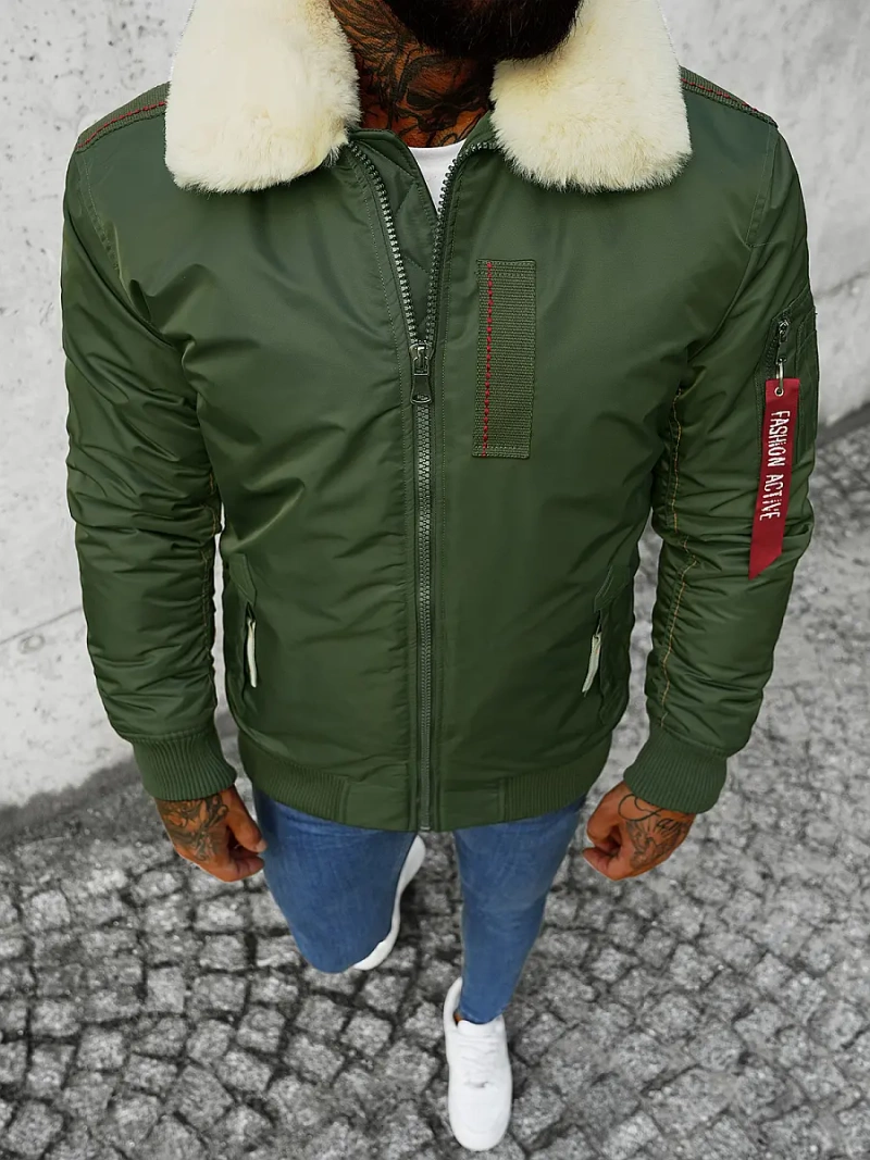 Pánska Bunda Zelená OZONEE O/X1026KZ