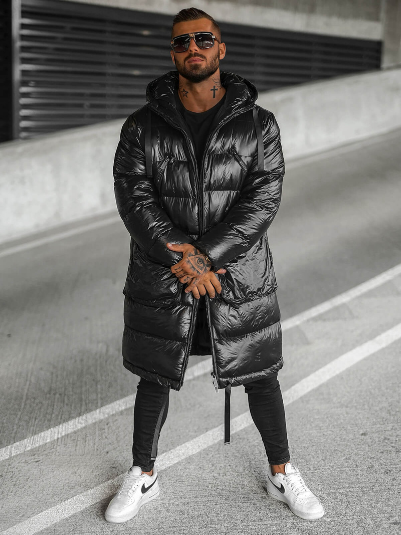 Pánska bunda čierna OZONEE O/M3205Z