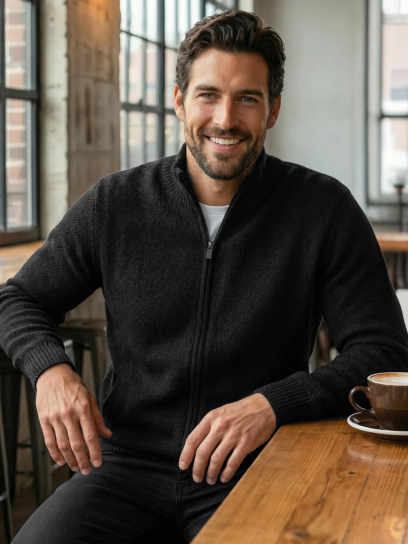 Pánsky Sveter Čierny OZONEE JS/59B3611/3