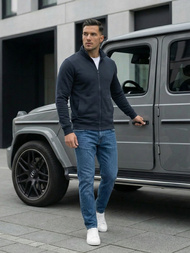 Pánska Mikina Námornícka modrá OZONEE JS/2002