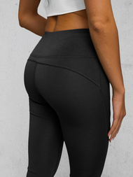 Dámske legíny so širokými nohami čierne OZONEE JS/17K570/3