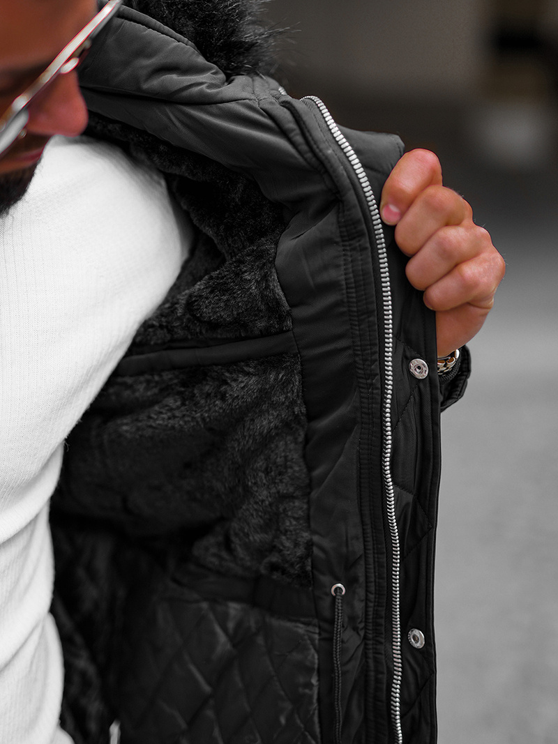 Pánska Zimná Bunda Čierna OZONEE O/88853