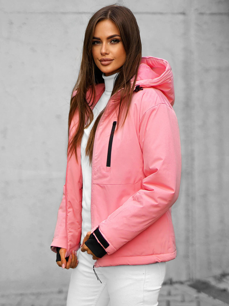 Dámska zimná bunda Svetlo ružová OZONEE JS/HH012/25Z