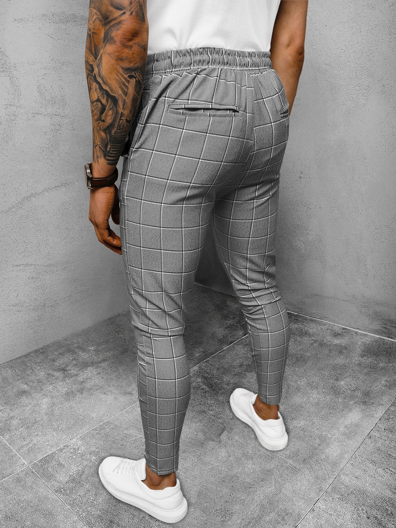 Pánske Chino Nohavice Sivé OZONEE DJ/2299/22