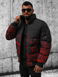 Pánska Bunda Čierno-Červená OZONEE JS/27M8102