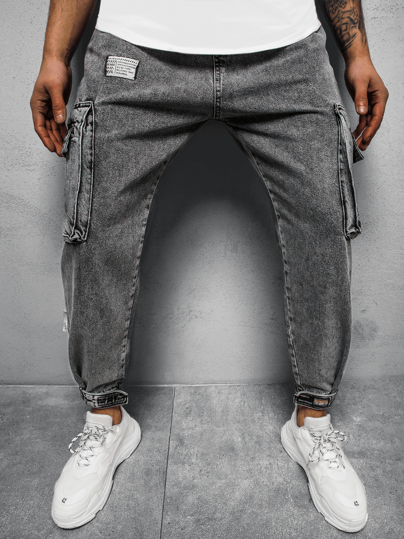 Pánske jogger nohavice Sivé OZONEE O/K153/17