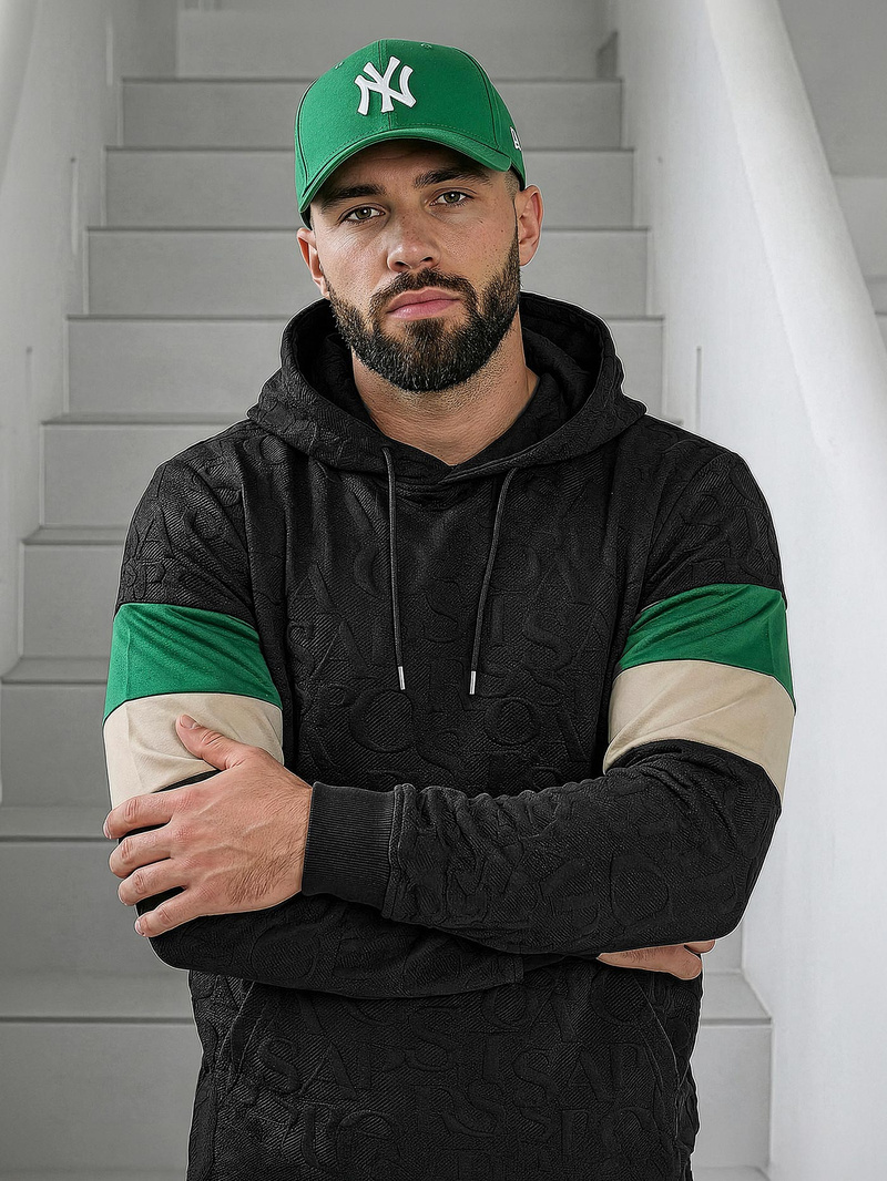 Pánska Mikina Čierna OZONEE JS/3B578