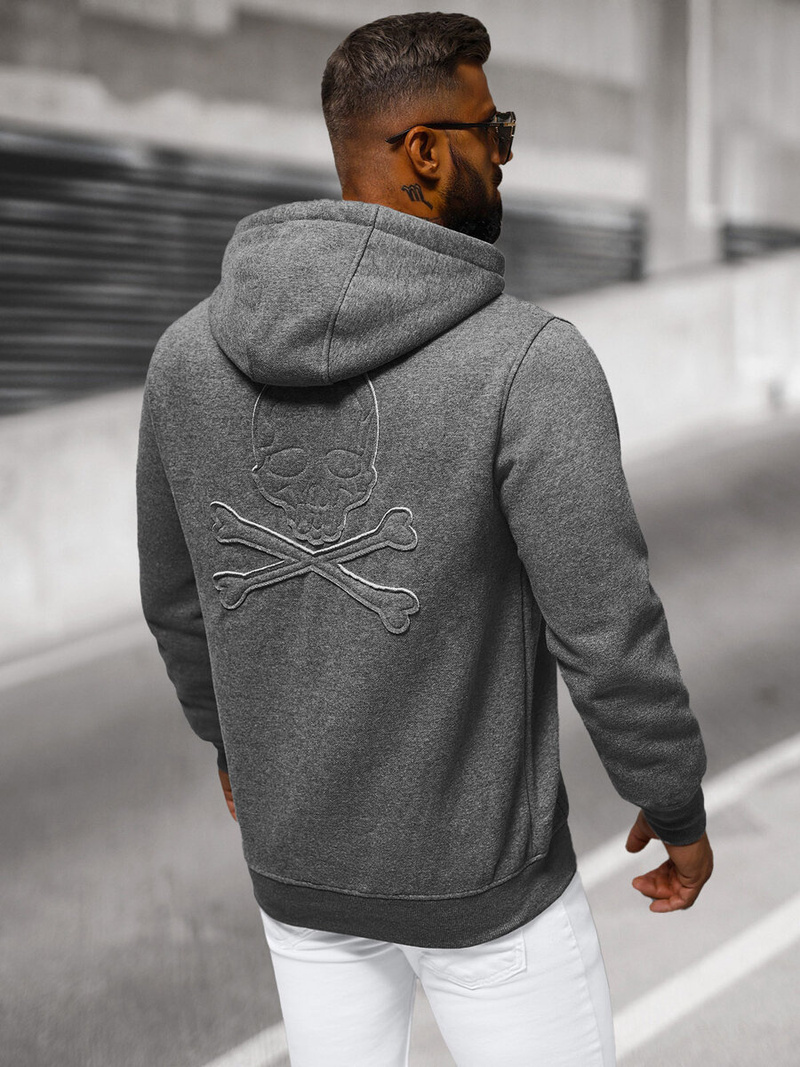 Pánska Mikina Grafitová OZONEE NB/MF2003