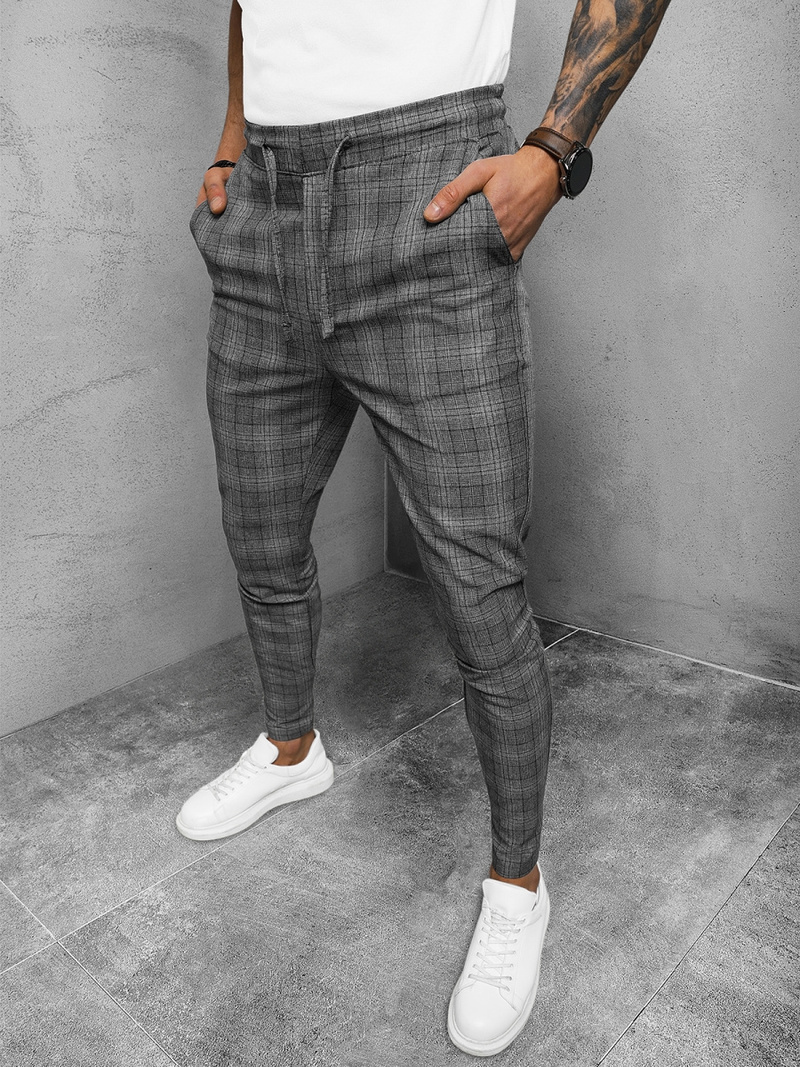 Pánske Chino Nohavice Grafitové OZONEE DJ/2295/22