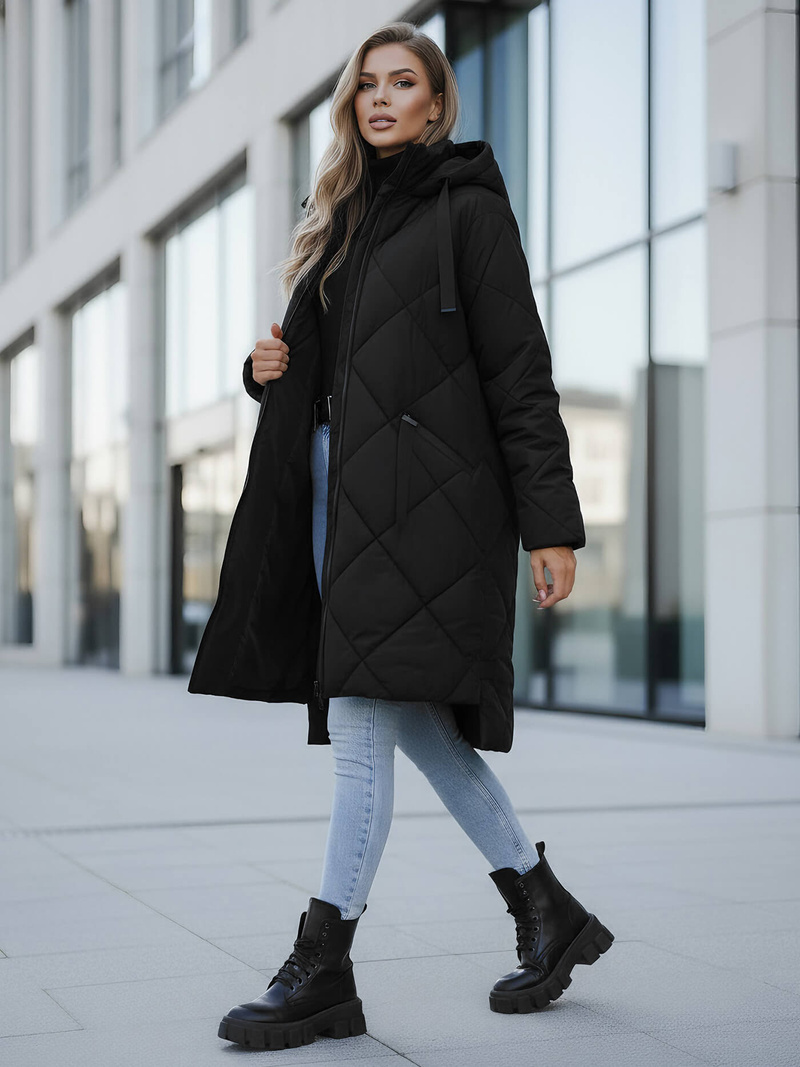 Dámska bunda čierna OZONEE JS/5M3168/392Z