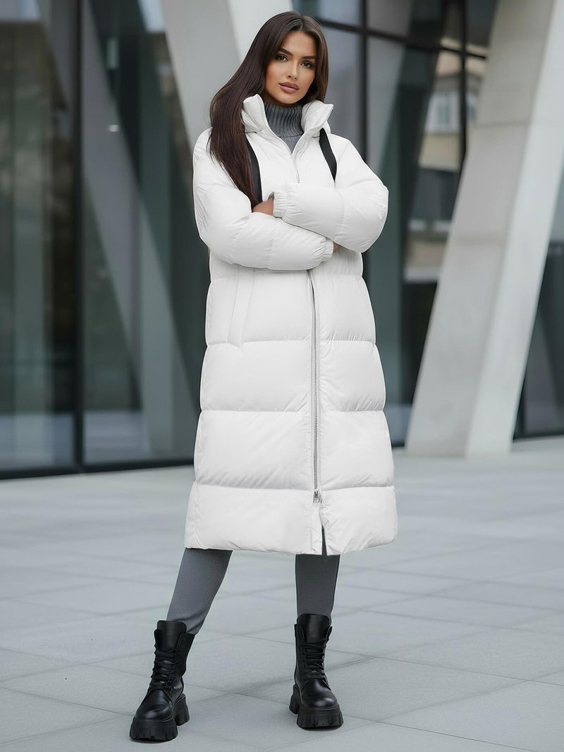 Dámska bunda biela OZONEE JS/5M3163/281Z