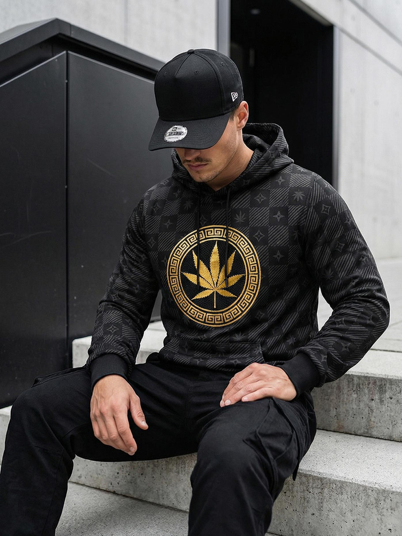 Pánska Mikina Čierna OZONEE O/B265Z