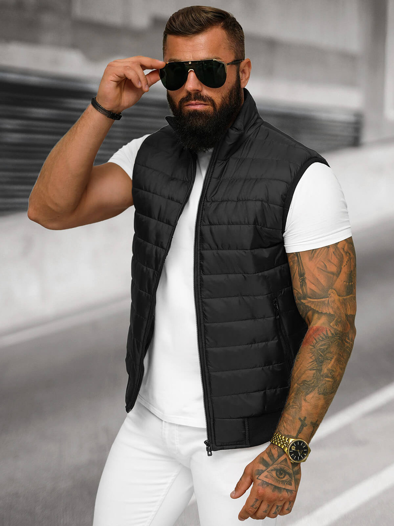 Pánska Vesta Čierna OZONEE JS/MY77Z