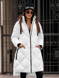 Dámska bunda biela OZONEE JS/5M3168/281Z