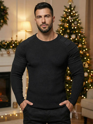 Pánsky Sveter Čierne OZONEE L/2500Z