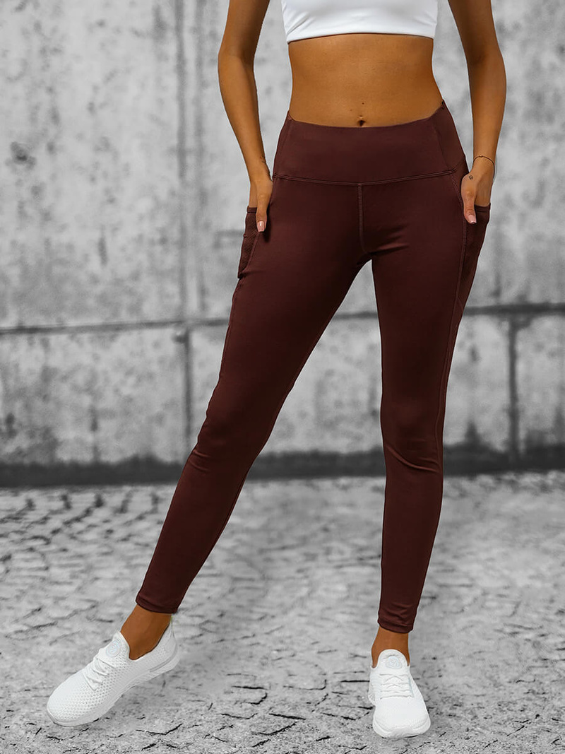 Dámske Legíny Hnedé OZONEE O/YY9282