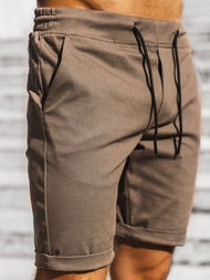 Pánske chino kraťasy hnedé OZONEE DJ/1006