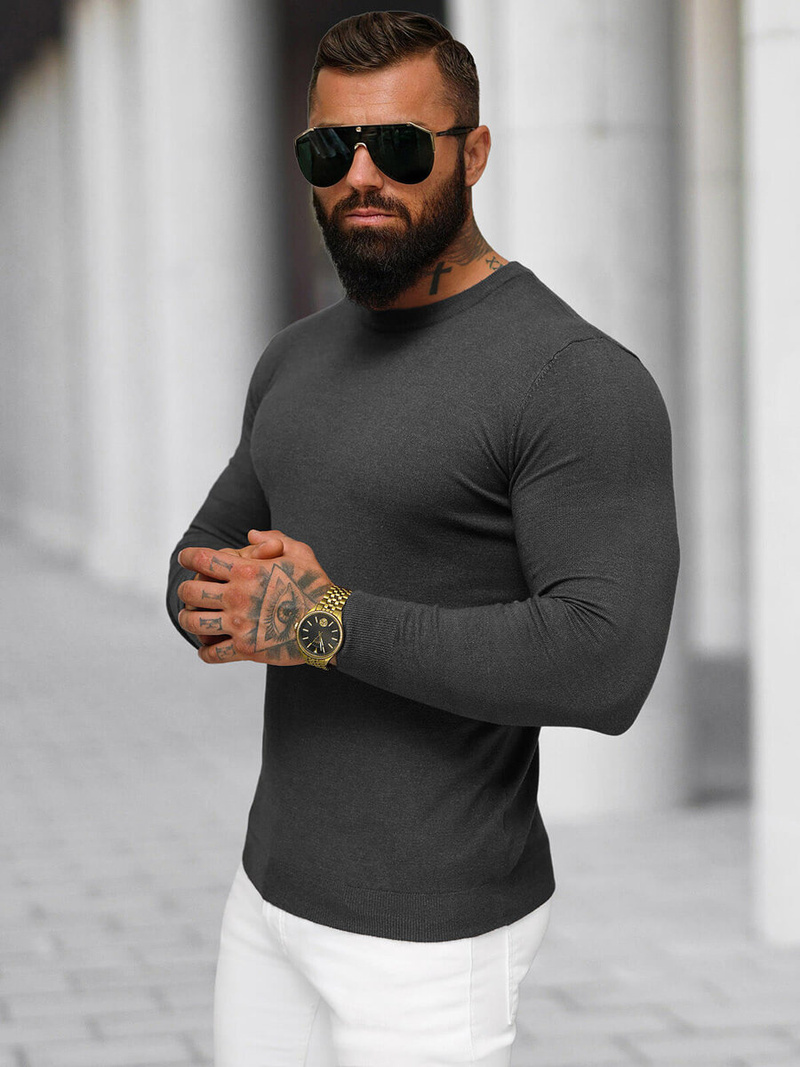 Pánsky Sveter Grafitový OZONEE NB/MMB602/3Z