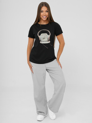 Dámske Tričko Čierne OZONEE DJ77806