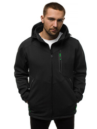 Pánska Bunda Softshell Čierno-Zelená OZONEE GE/12266Z