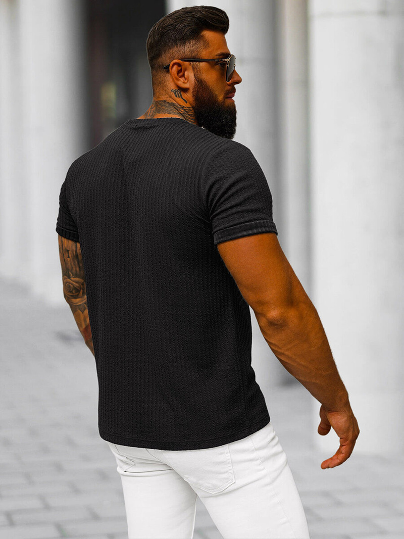 Pánske Tričko Čierne OZONEE O/7766T