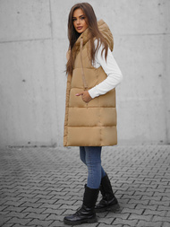 Dámska vesta béžová OZONEE O/81266Z