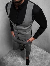 Pánska súprava - Vesta a chino nohavice, grafitová OZONEE DJ/5561