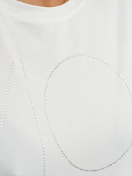 Dámske Tričko Biele OZONEE JS/YJ77841