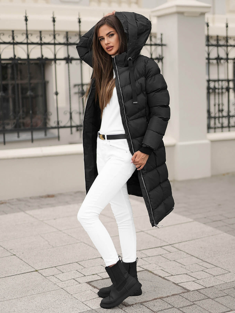 Dámska bunda čierna OZONEE JS/M736/392Z