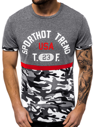 Pánske Tričko grafitové OZONEE JS/SS10983