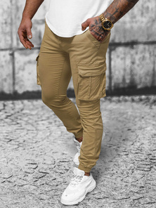 Pánske Chino Jogger Nohavice Béžové OZONEE NB/MP0202K