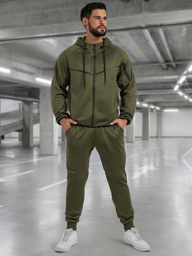 Pánska Tepláková Súprava Khaki OZONEE JS/8C1966/29