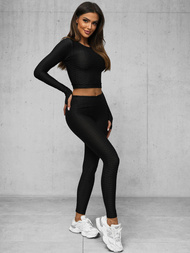 Dámska dvojdielna tepláková súprava Čierna OZONEE O/22060Z